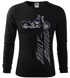 Pánské tričko s dlouhým rukávem Harley Davidson černé