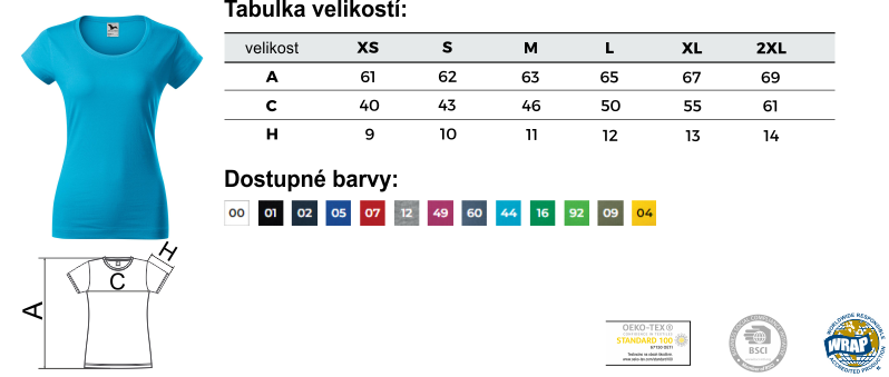 Tabulka velikostí Malfiny VIPER