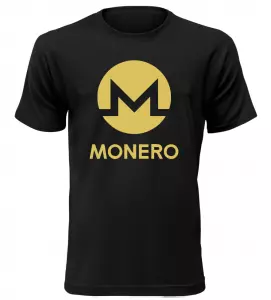 Pánské tričko s kryptoměnou Monero černé