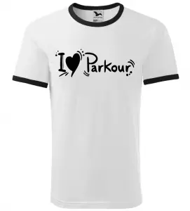 Pánské tričko I love Parkour bílé