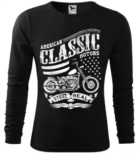 Pánské tričko pro motorkáře American Classic černé long