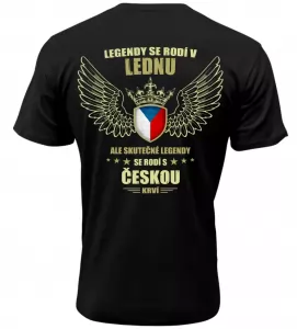 Pánské tričko zrození legendy v Lednu černé