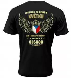 Pánské tričko zrození legendy v Květnu černé