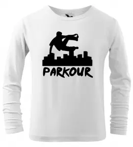 Dětské tričko Parkour originál s dlouhým rukávem bílé