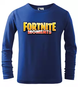 Dětské tričko Fortnite moments s dlouhým rukávem modré