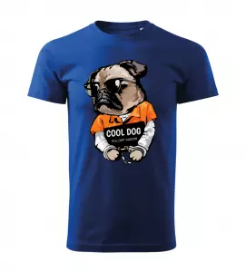 Pánské tričko s Buldočkem Cool Dog modré