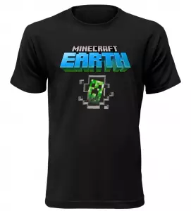 Tričko pro hráče Minecraft World černé