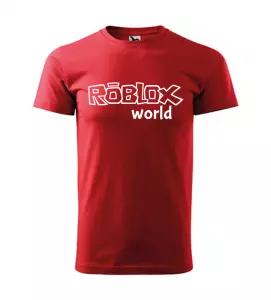 Pánské a dětské herní tričko Roblox World červené