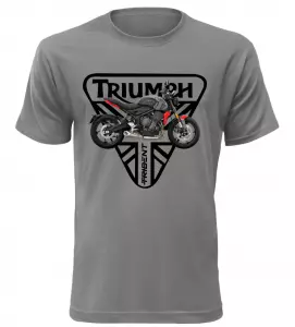 Pánské tričko s motorkou Triumph Trident 660 šedé