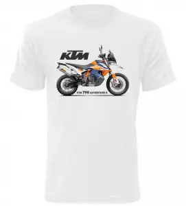 Pánské tričko s motorkou KTM 790 Adventure R bílé