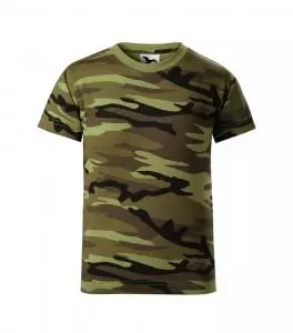 Dětské tričko CAMOUFLAGE zelená camouflage