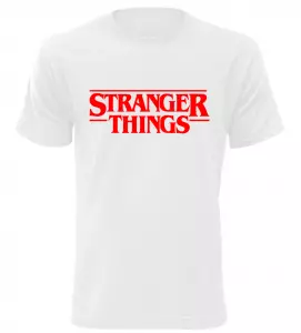 Pánské a dětské tričko Stranger Things bílé