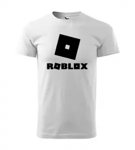 Pánské a dětské herní tričko Roblox bílé