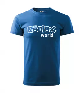 Pánské a dětské herní tričko Roblox World azurové