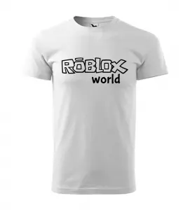 Pánské a dětské herní tričko Roblox World bílé