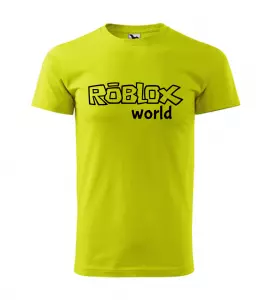 Pánské a dětské herní tričko Roblox World limetkové