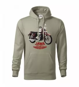 Pánská motorkářská mikina JAWA 300 CL světlá khaki