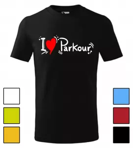 Pánské a dětské tričko I love Parkour