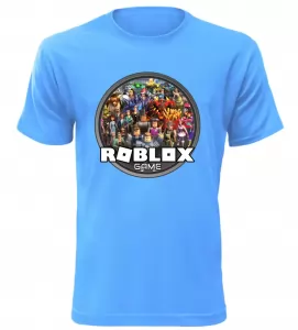 Pánské a dětské tričko Roblox game azurové 