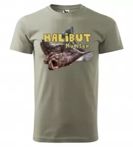 Rybářské tričko Halibut hunter světlá khaki