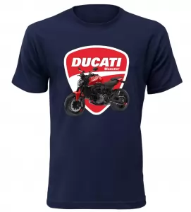 Pánské tričko s motorkou Ducati Monster navy