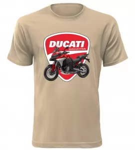 Pánské tričko Ducati Multistrada V4 Rally pískové