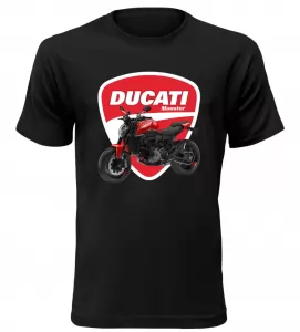 Pánské tričko s motorkou Ducati Monster černé