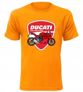 Pánské tričko s motorkou Ducati SuperSport 950 oranžové