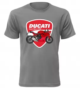 Pánské tričko s motorkou Ducati SuperSport 950 šedé