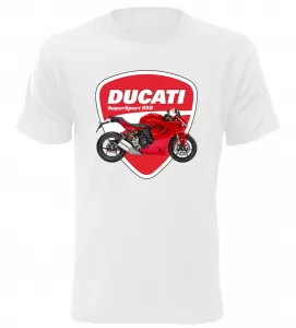 Pánské tričko s motorkou Ducati SuperSport 950 bílé