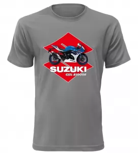 Pánské tričko s motorkou Suzuki GSX-R1000R šedé