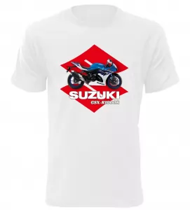 Pánské tričko s motorkou Suzuki GSX-R1000R bílé