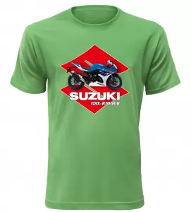 Pánské tričko s motorkou Suzuki GSX-R1000R zelené