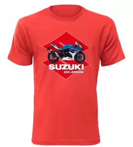 Pánské tričko s motorkou Suzuki GSX-R1000R červené