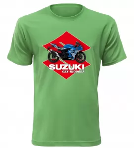 Pánské tričko s motorkou Suzuki GSX-R1000RZ zelené