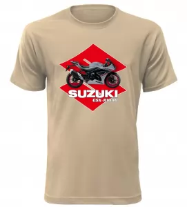 Pánské tričko s motorkou Suzuki GSX-R1000 pískové