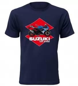 Pánské tričko s motorkou Suzuki GSX-R750Z navy 