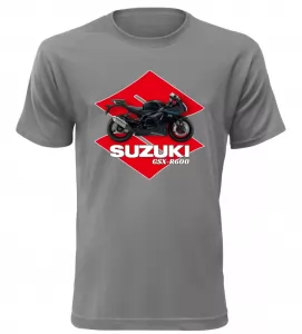 Pánské tričko s motorkou Suzuki GSX-R600 šedé