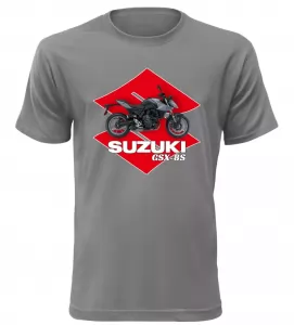 Pánské tričko s motorkou Suzuki GSX-8S šedé