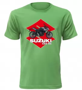 Pánské tričko s motorkou Suzuki GSX-8S zelené