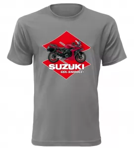 Pánské tričko s motorkou Suzuki GSX-S1000GT+ šedé