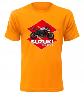 Pánské tričko s motorkou Suzuki GSX-S1000 oranžové