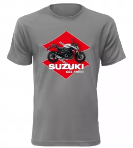 Pánské tričko s motorkou Suzuki GSX-S1000 šedé