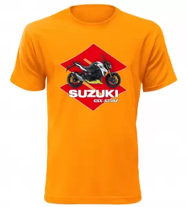 Pánské tričko s motorkou Suzuki GSX-S750Z oranžové