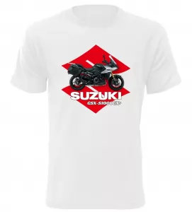 Pánské tričko s motorkou Suzuki GSX-S1000GX+ bílé