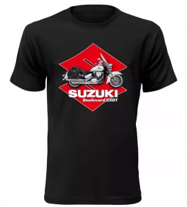 Pánské tričko s motorkou Suzuki Boulevard C50T černé