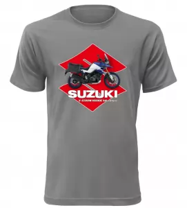 Pánské tričko Suzuki V-Storm 1050DE Adventure šedé