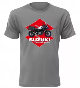 Pánské tričko Suzuki V-Storm 650XT Adventure šedé