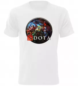 Pánské a dětské tričko DOTA bílé