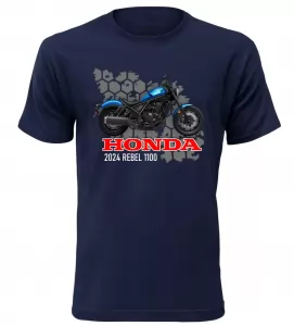 Pánské tričko s motorkou Honda 2024 Rebel 1100 navy 